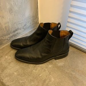 JD Fisk Black Leather Chelsea Boots